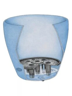 Viva Round Self-Watering Rolling Planter, 17.25” Diameter -Garden Care Shop 39325 002