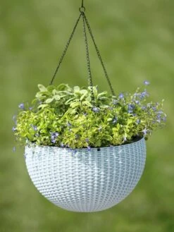 Weave Self-Watering Hanging Basket, 14" -Garden Care Shop 8596490 10307 tif