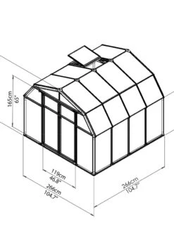 Canopia® By Palram Hobby Gardener Greenhouse, 8' 25 Canopia® By Palram Hobby Gardener Greenhouse, 8' -Garden Care Shop 8599331 11V tif
