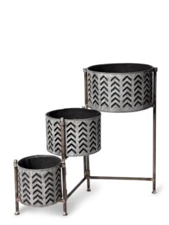 Galvanized Grow Bag Triple Planters With Stand -Garden Care Shop 8609180 4812 tif