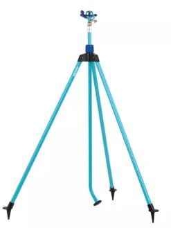 Aqua Joe AJ-IST72ZM Indestructible Zinc Impulse 360-Degree Telescoping Tripod Sprinkler | Customizable Coverage | Extends From 42-72-inches | 1390 Sq Ft Max Coverage