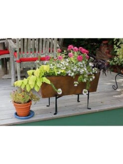 Achla Designs Copper Flower Box With Folding Stand 10 Achla Designs Copper Flower Box With Folding Stand -Garden Care Shop 8612914 04v
