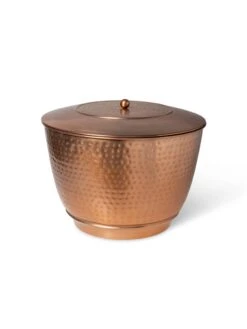 Hammered Copper Hose Pot With Lid -Garden Care Shop 8613311 5815